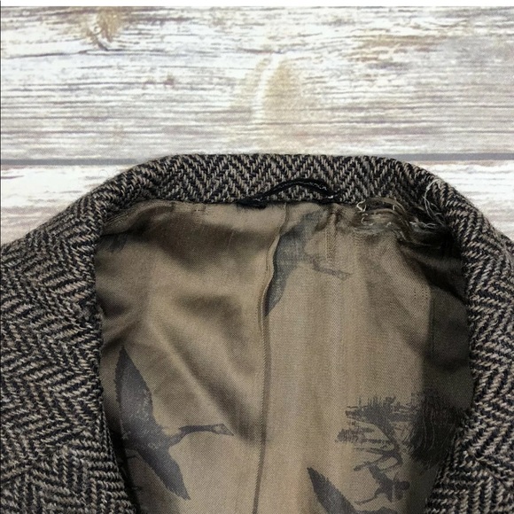 Vintage Harris Tweed Herringbone Blazer Jacket - Picture 10 of 11